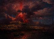 William Marlow Vesuvius erupting at Night china oil painting artist